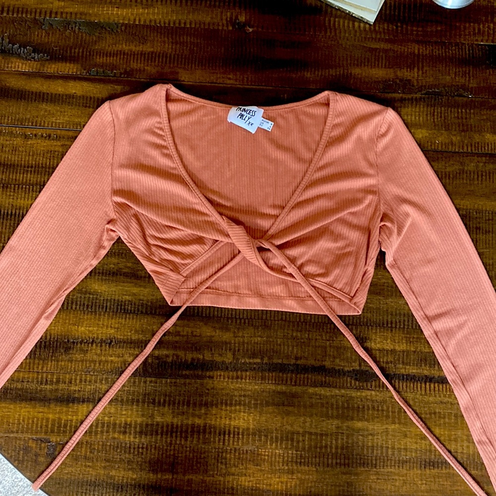 Princess Polly long sleeve tie top